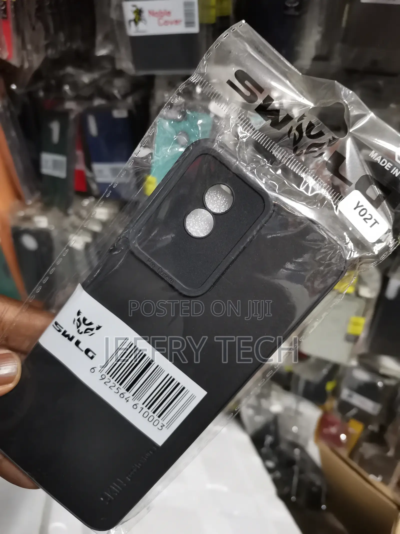 Soft Silicone Rubberised Back Cover for Vivo Y02t -Black