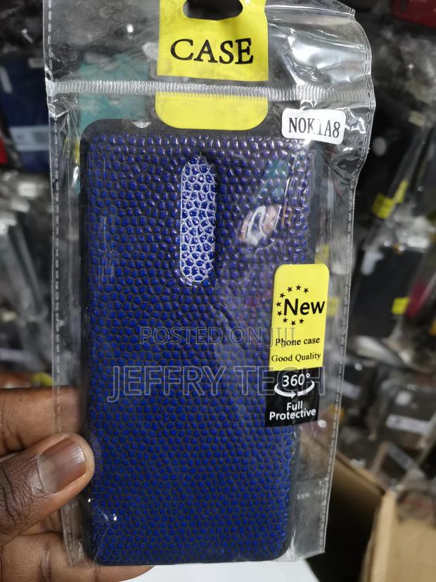 Nokia 8 Shockproof Silicone Gel Rubber Case [Bubbled ]-Blue - main view