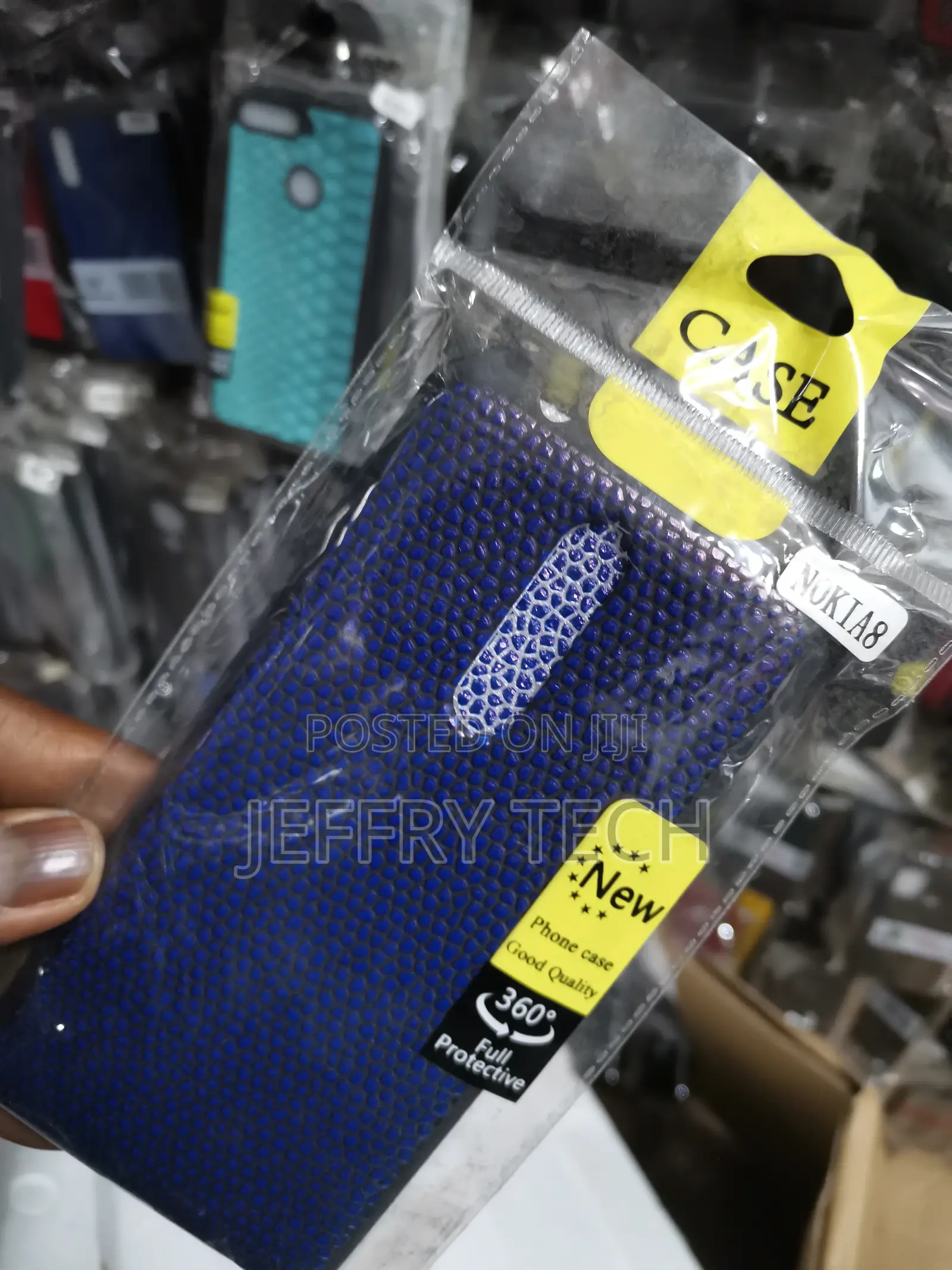 Nokia 8 Shockproof Silicone Gel Rubber Case [Bubbled ]-Blue