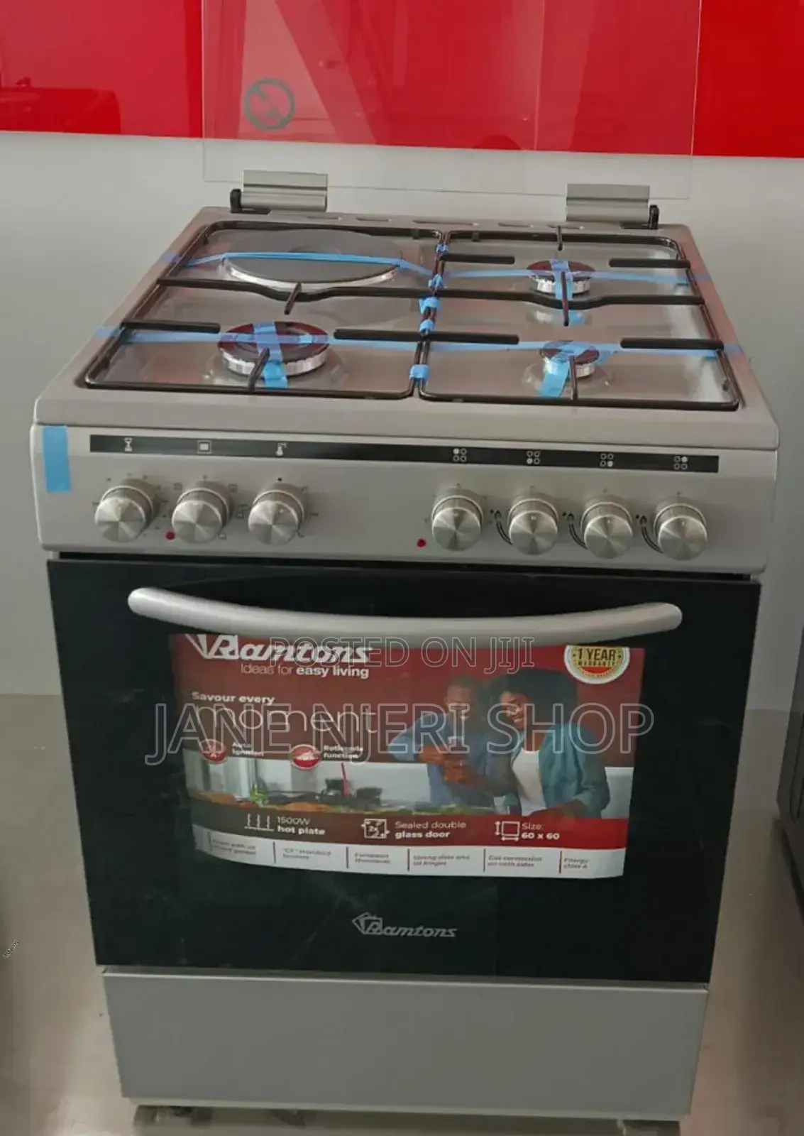 Ramtons 3G+1E 60X60 Cooker - Rc/606 (1yr Wrty) Rm/60