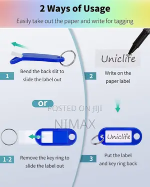 Key Tags With Ring for Labelling Key Tags 50pcs