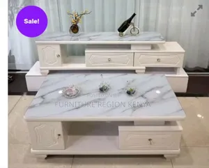 Matching Coffee Table With TV Stand, Tempered Glass