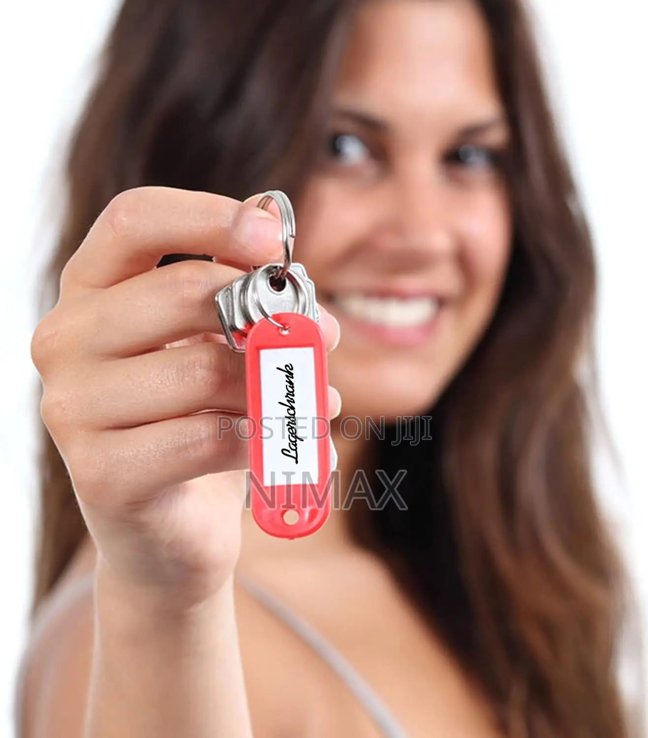 Pack of 50pcs Key Tags With Split Rings Plastic ID Name