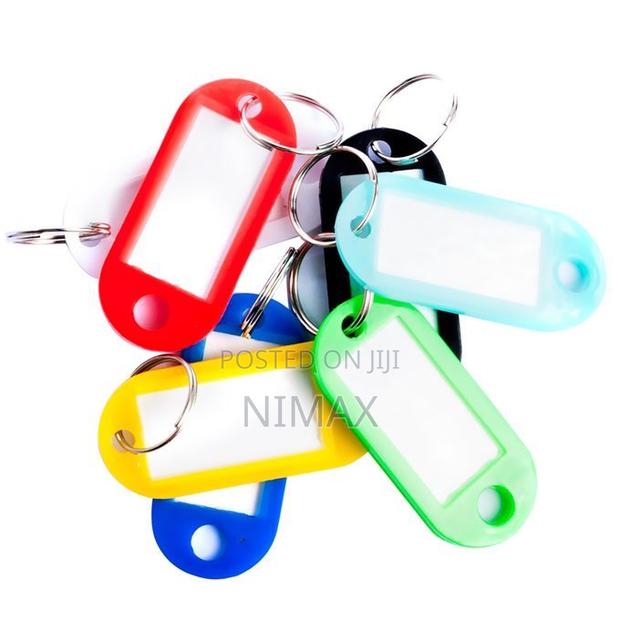 Pack of 50pcs Key Tags With Split Rings Plastic ID Name - thumbnail 5