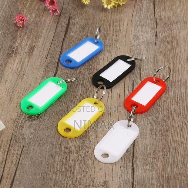Pack of 50pcs Key Tags With Split Rings Plastic ID Name - thumbnail 6