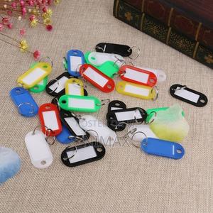 Pack of 50pcs Key Tags With Split Rings Plastic ID Name - main view