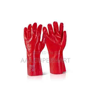 Pvc Dipped Gloves Art. No.4172 Cat Ii Red - 14" (35cm)
