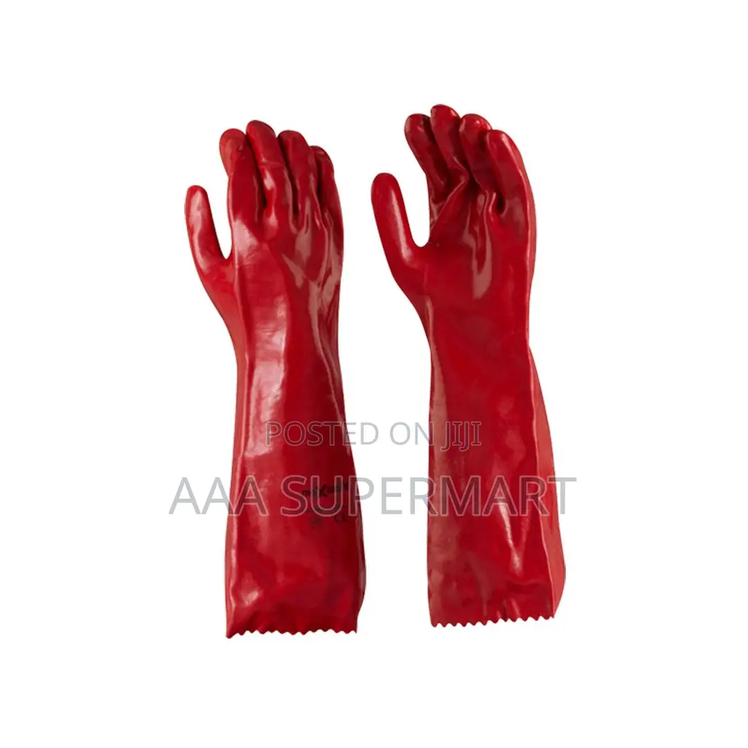 PVC Dipped Gloves Art. No.4172 Cat Ii Red - 18" (45cm)
