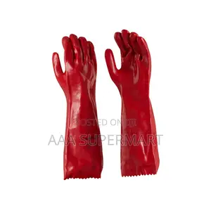 PVC Dipped Gloves Art. No.4172 Cat Ii Red - 18" (45cm)