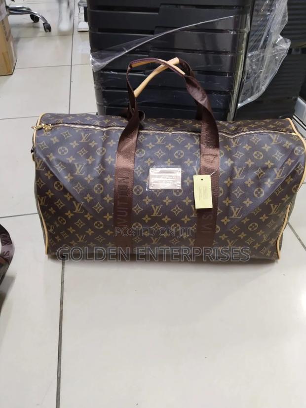 Large LV Leather Duffle/Duffle Bag - main view