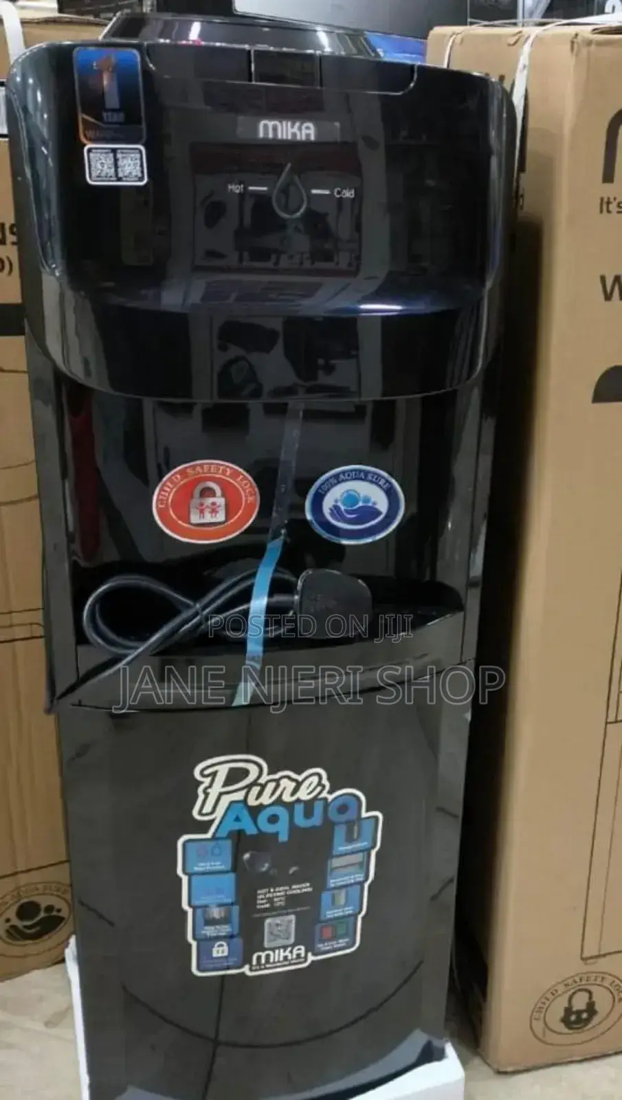 Black Mika Hot and Cold Water Dispenser MI/K