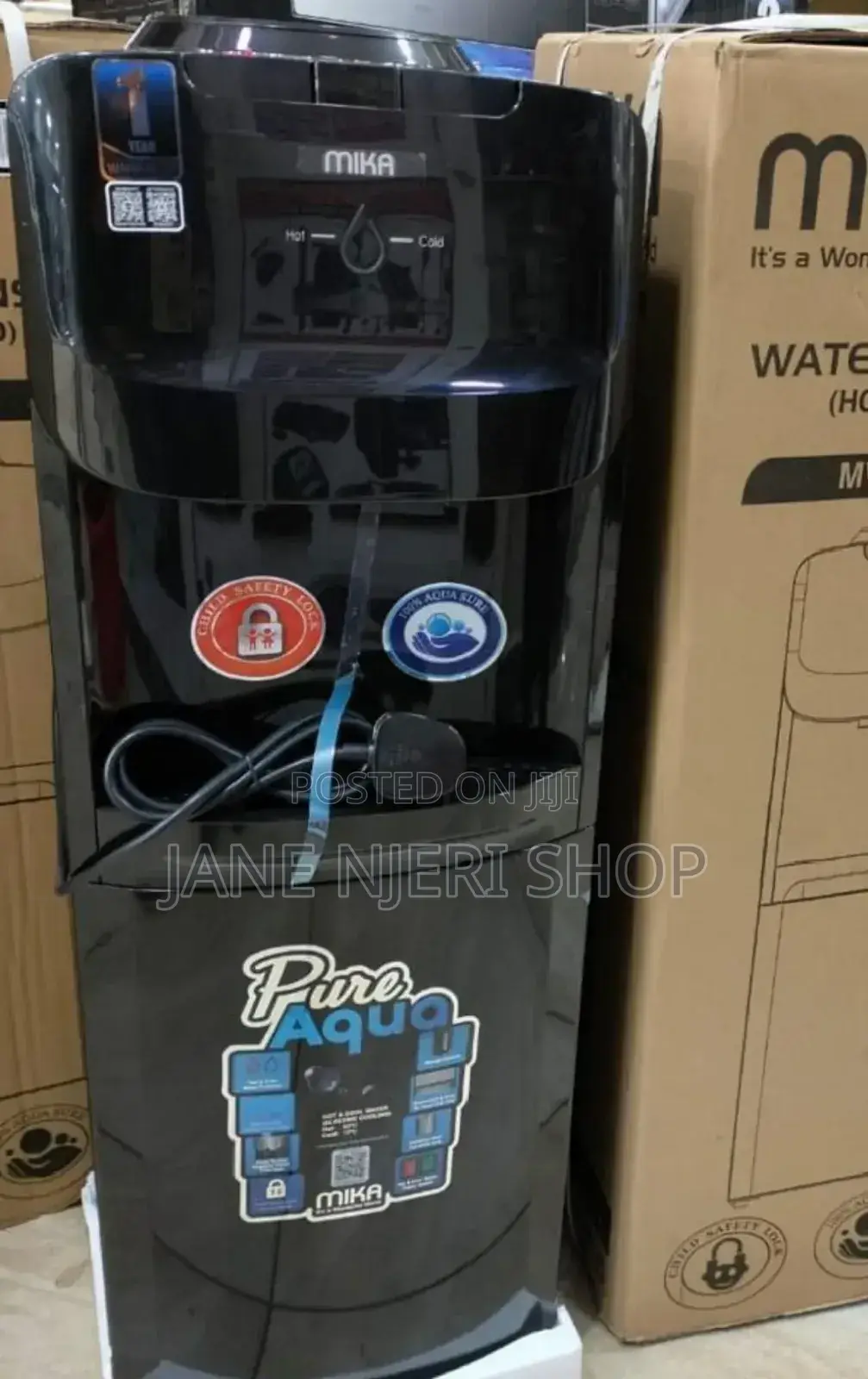 Black Mika Hot,Cold Water Dispenser MI/K