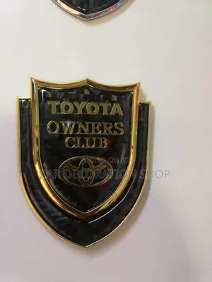 Toyota Owners Club Black Gold Body Badge