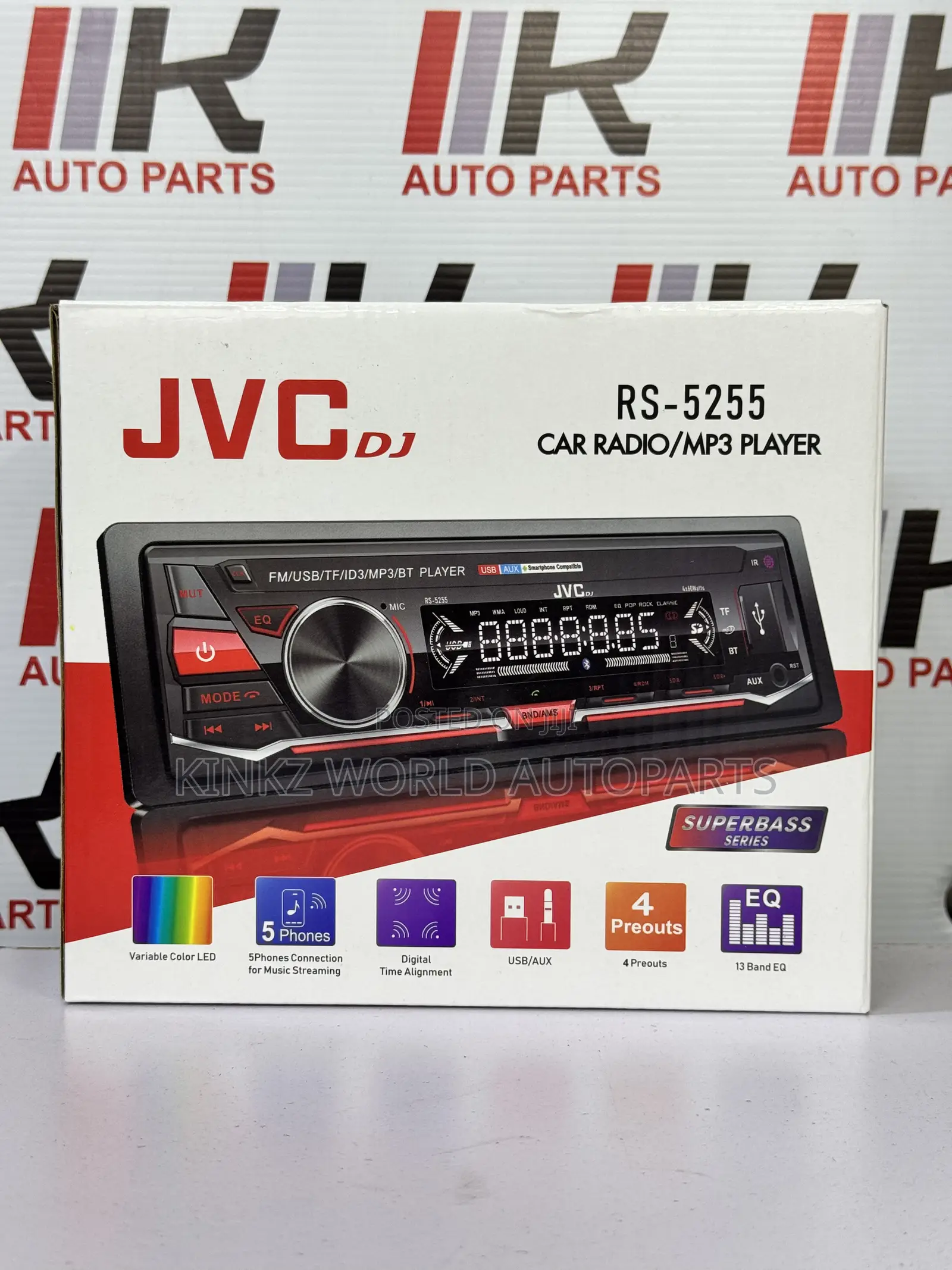JVC RS-5255 Single Din Car Radio .Bluetooth and USB Ports