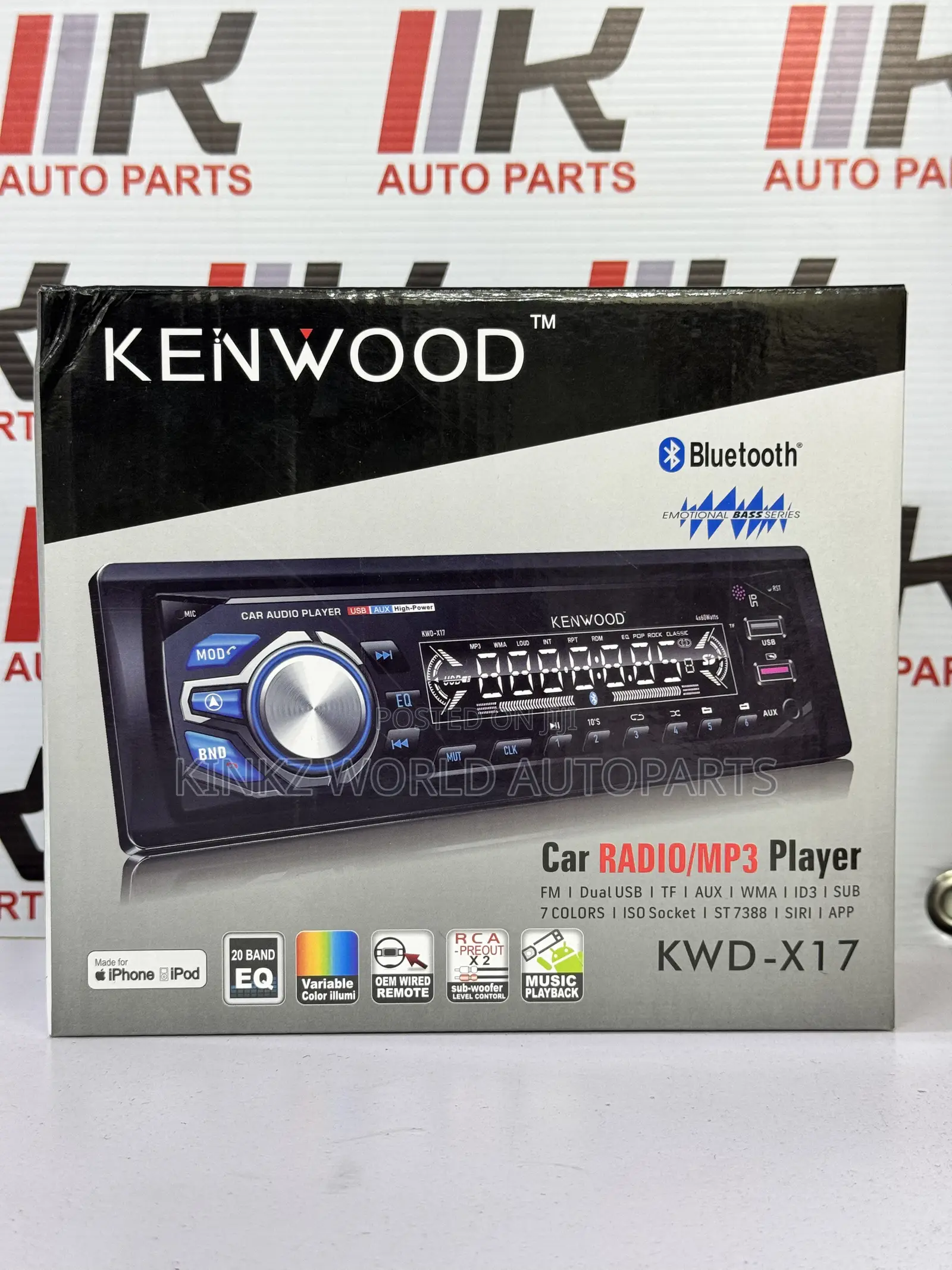 KENWOOD KWD-X17 Single Din Car Radio Bluetooth and USB Ports