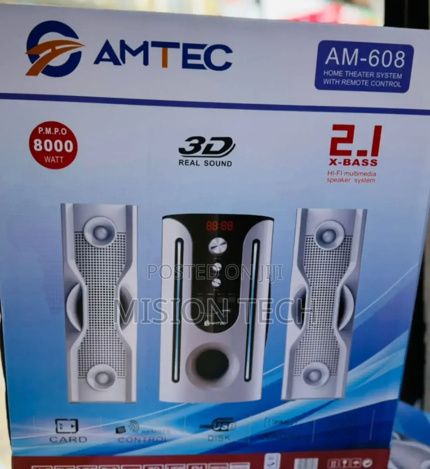 Amtec AM-608-2.1 Speaker System 8000W Woofer