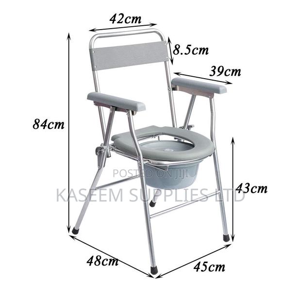 Foldable Commode/Shower Chair With Backrest - main view