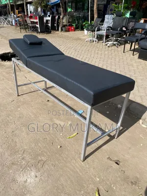 Black Leather Massage Bed