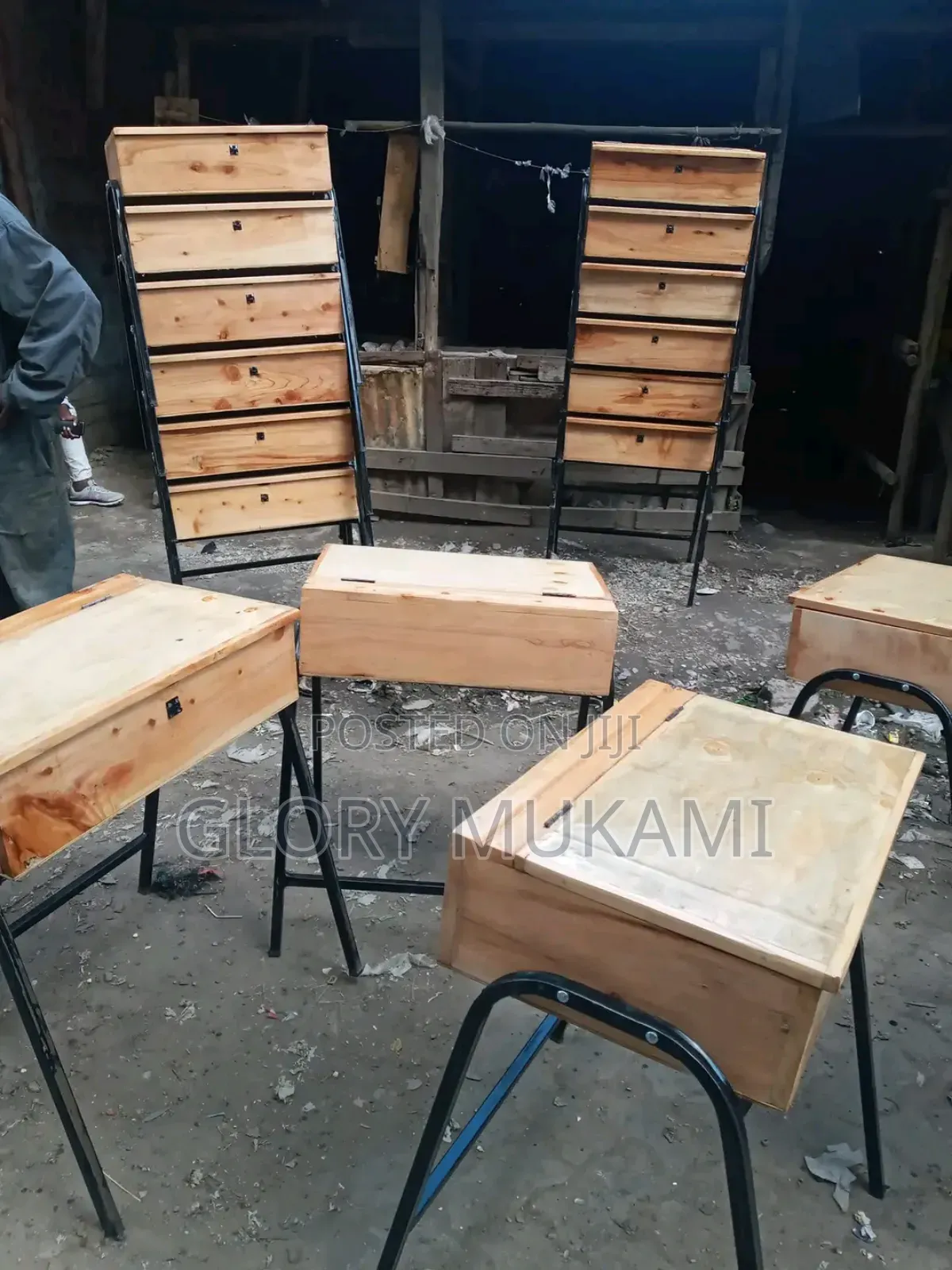 Varnished School Lockers