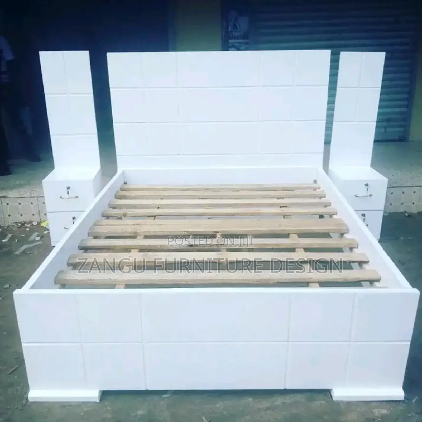 Polished Beds5 by 6 (Side Cabinets 9500/- At )