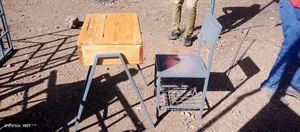 School Locker and Metallic Chair
