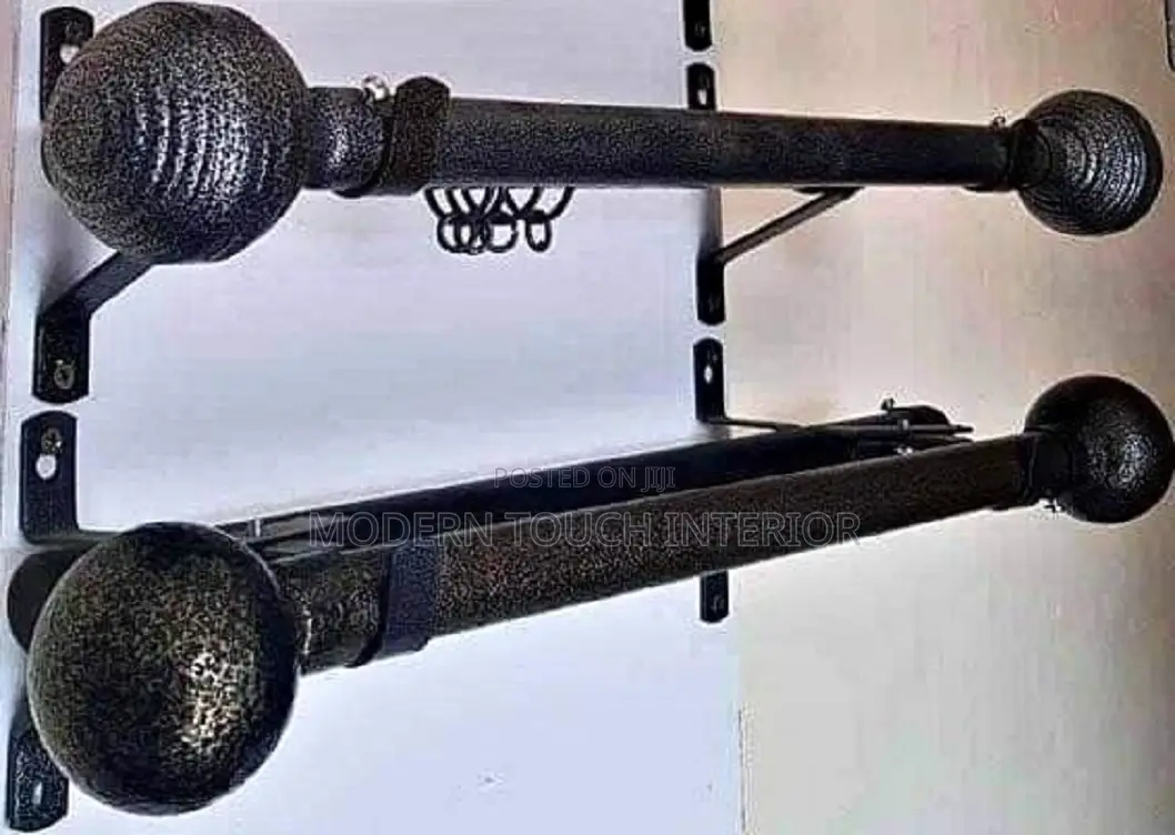 Jua Kali Black Curtain Rod