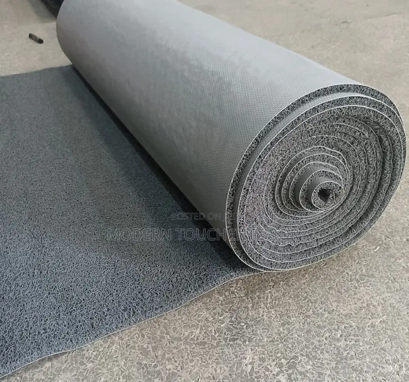 High-Quality Anti-Slip Grey PVC Spaghetti Carpet