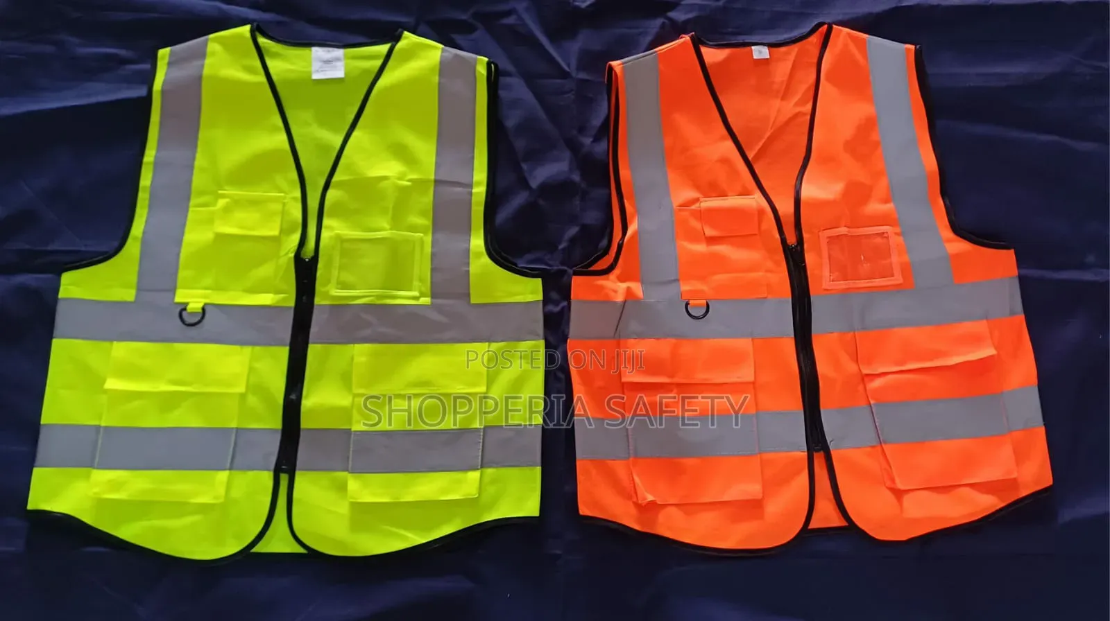Half Zipped Multicolored Reflector Vest