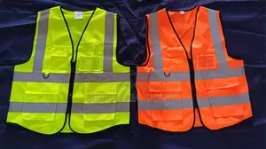Half Zipped Multicolored Reflector Vest