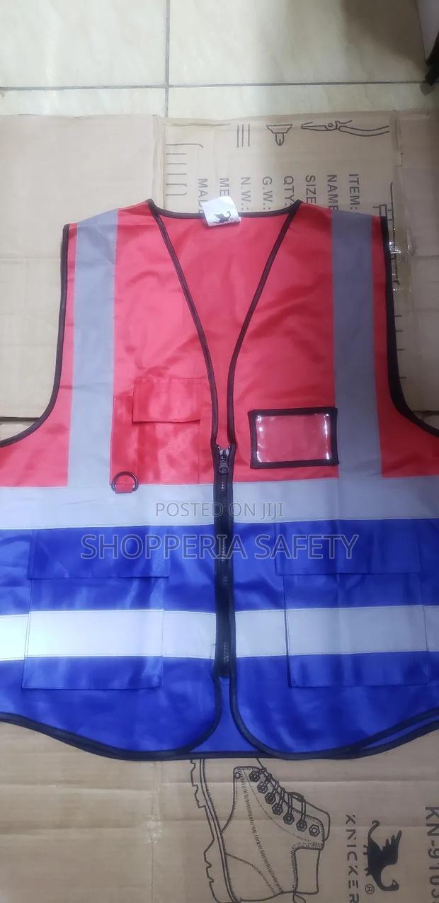 Red and Black Multicolored Reflector Vests - main view