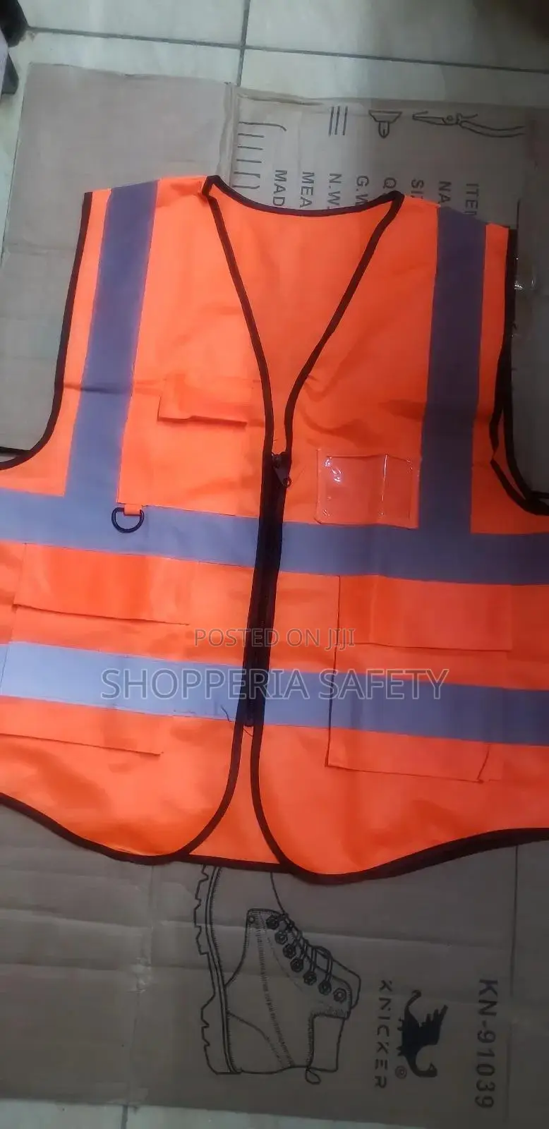 Half Zipped Multicolored Reflector Vest