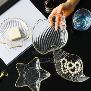 5 PCS Nordic Style Clear Conch Shape Dish