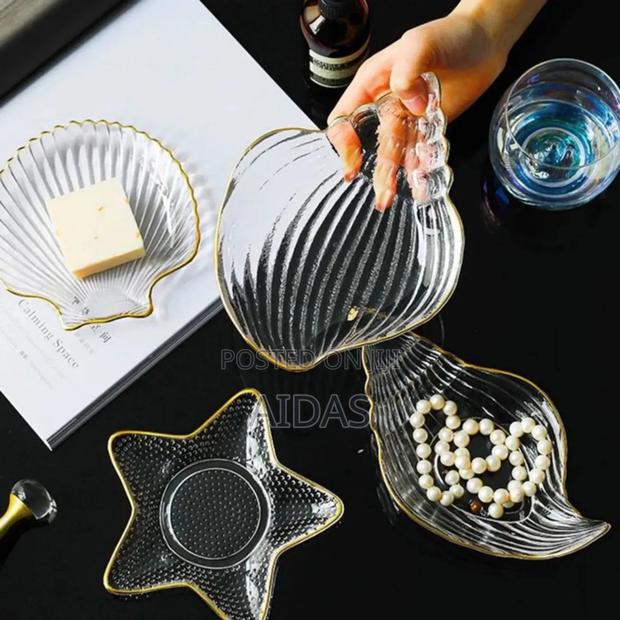 5 PCS Nordic Style Clear Conch Shape Dish - thumbnail 2