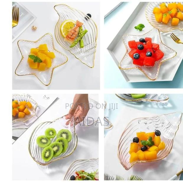 5 PCS Nordic Style Clear Conch Shape Dish - thumbnail 3