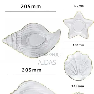 5 PCS Nordic Style Clear Conch Shape Dish