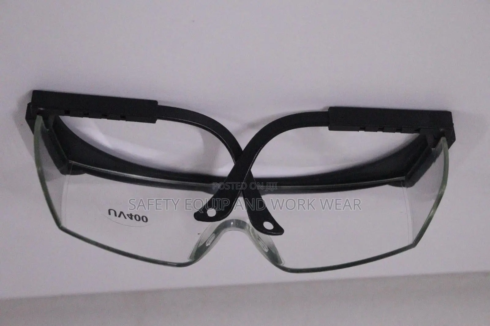 Black Frame Safety Glasses Clear