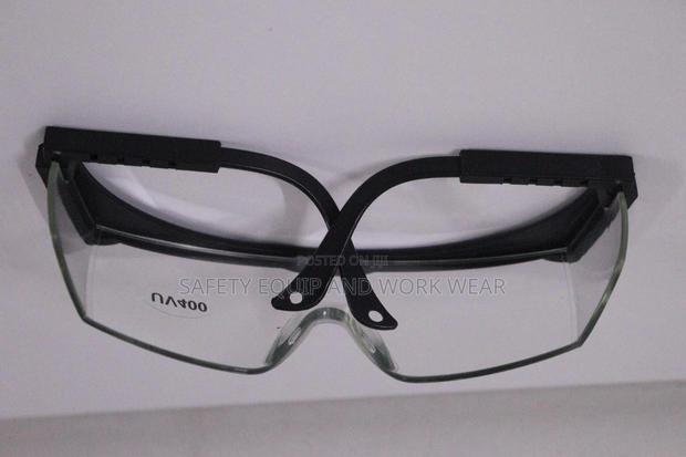 Black Frame Safety Glasses Clear - main view