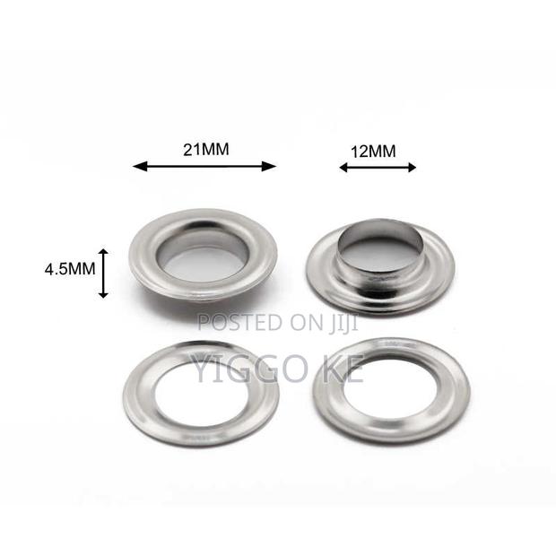 12mm Silver Color Eyelets 12mm (Bag) - Crazy Offer! - thumbnail 2