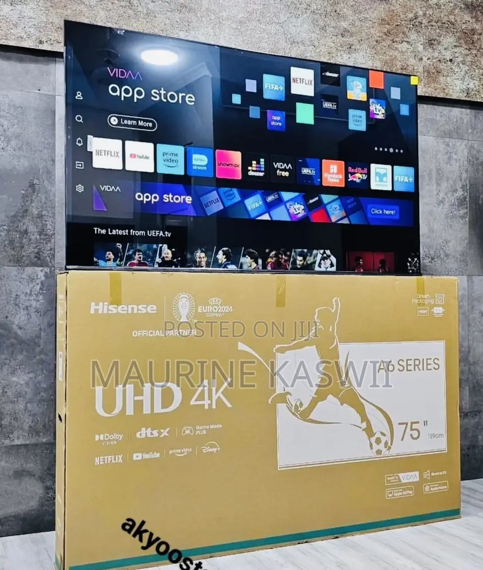 Hisense 75′′ 75a6k Uhd Smart Frameless Tv 75 A6 Tv