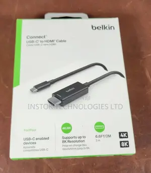Belkin Connect USB-C to HDMI 2.1 Cable 6.6ft/2m at 60hz at 1