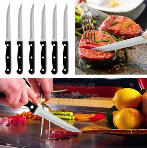 Stainless Steel Serrated Steak Knife 6pcs