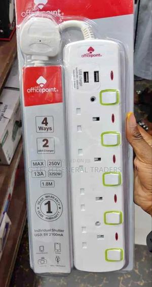 Officepoint 4way Extension With 2 Usb Ports - main view