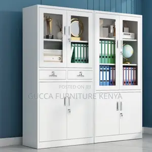 Cabinets: Dove Grey Steel Supplies Cabinet With Locker