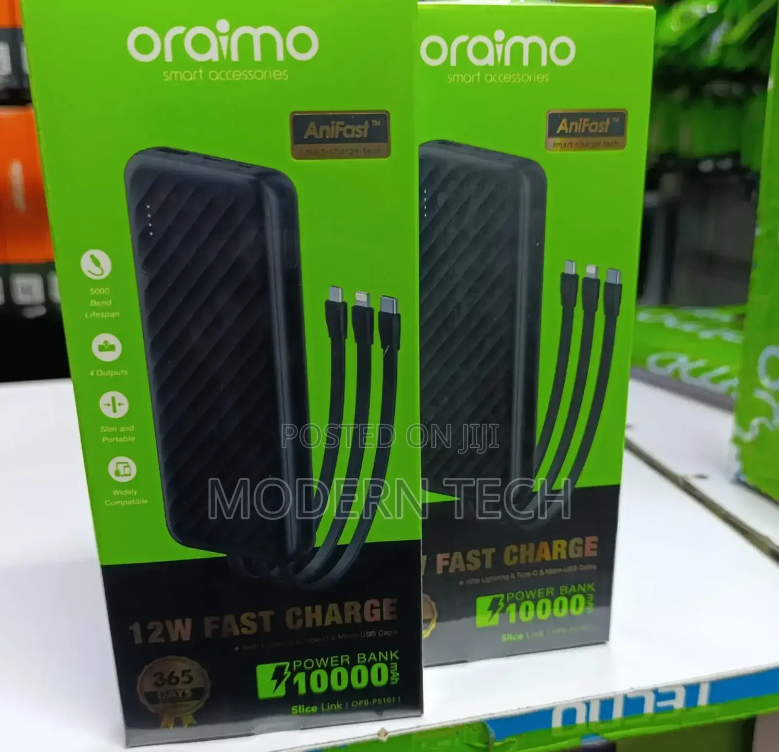 Oraimo Slice Link 10000mah 12W Fast Charge