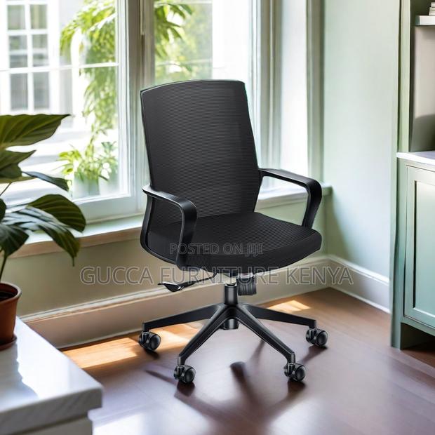 Office Chairs:Ergonomic Upholstered Studio Adjustable Chair - main view