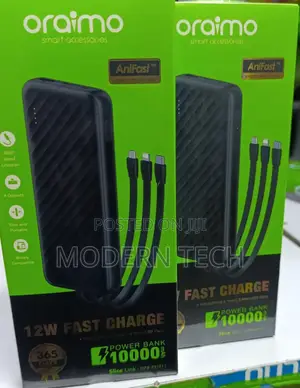 Oraimo 10000mah 3 in 1 Portable Power Bank
