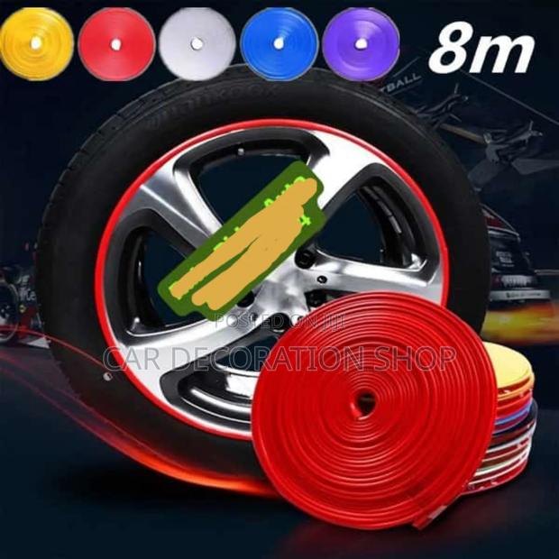 Rim Rubber Scratch Edge Guards in Colors at 8m Roll