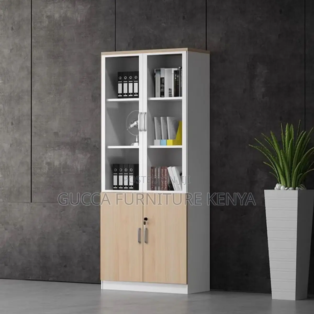 Cabinets:2-Door Scratch Resistant Timber Office Cabinet
