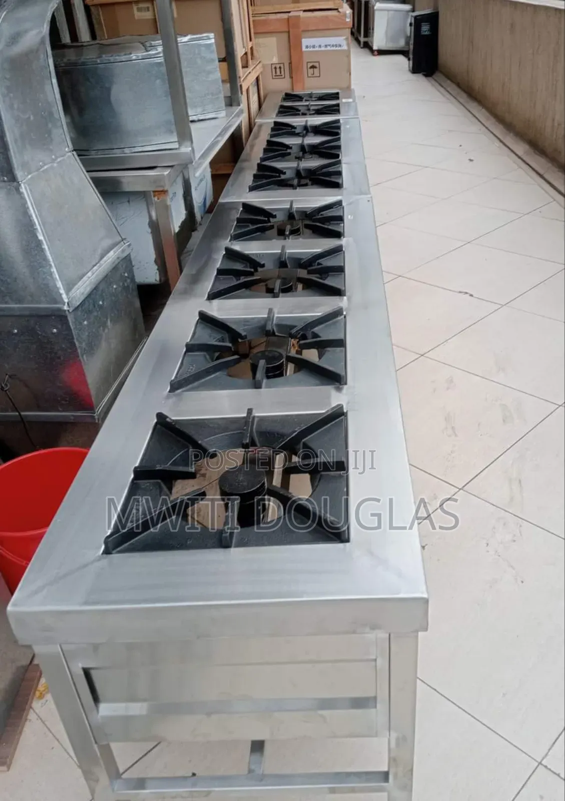 4 Burner Gas Cooker With Cast Top Grill (Stainless)