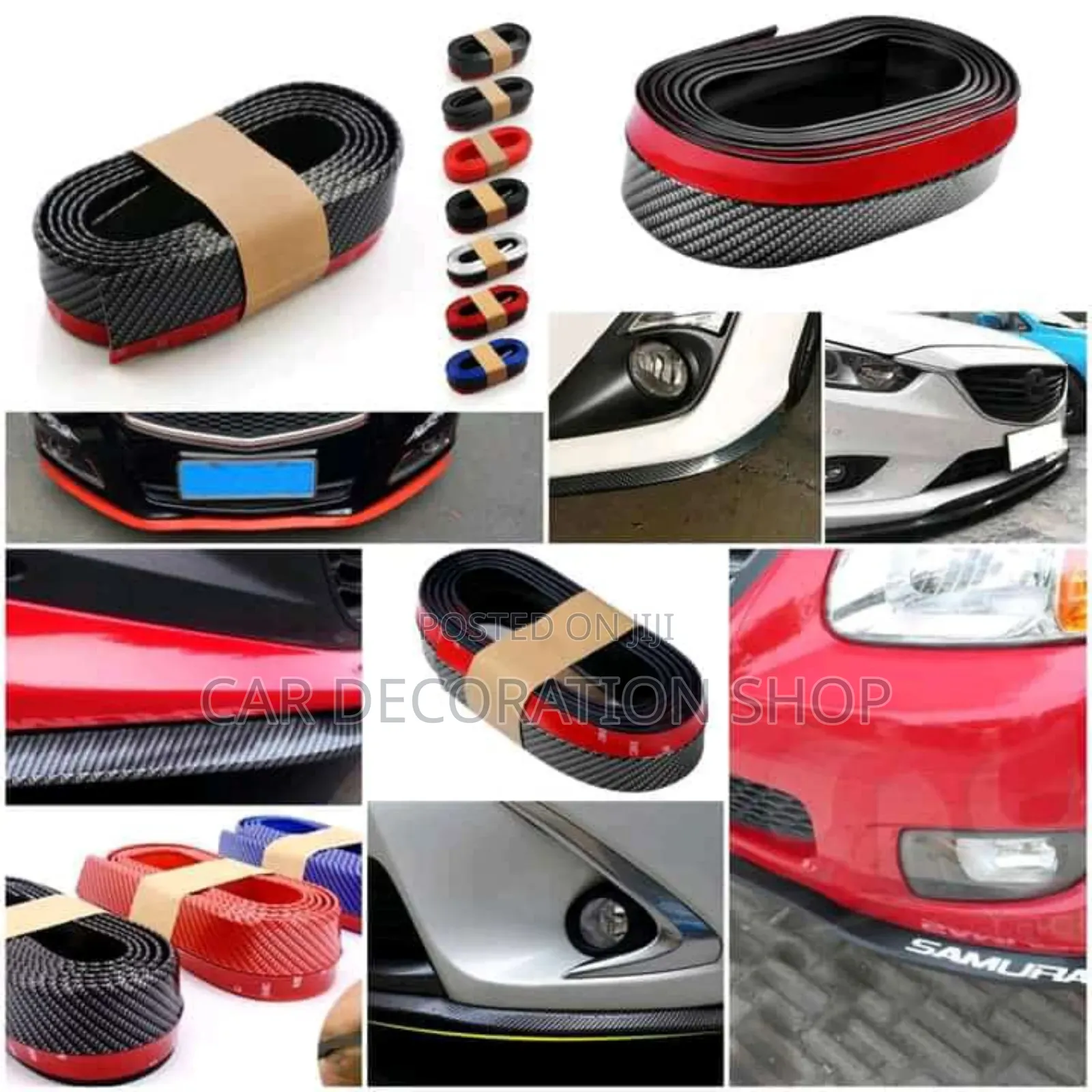 2.5m Rubber Carbon Finish Lower Bumper Lip